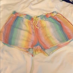 Rainbow woven dolphin shorts